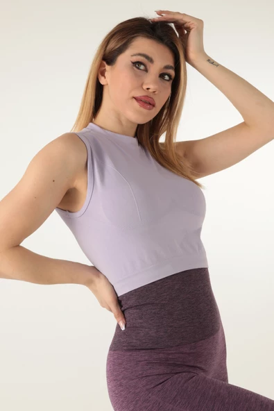 Mio Studio Turtleneck Sports Crop-21855 - 3