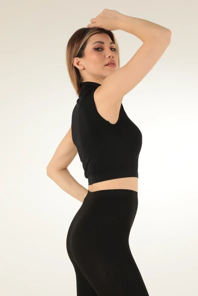 Mio Studio Turtleneck Sports Kısa Üst - Resim 11