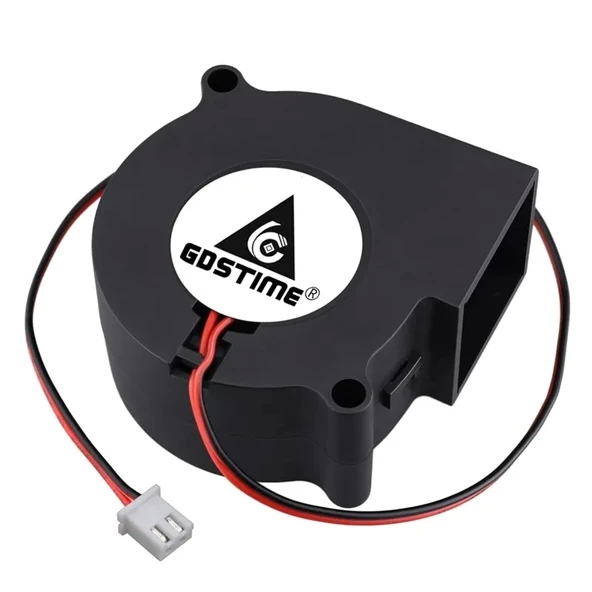 12V DC Salyangoz Fan 5015 12V 2-Pin 3D Yazıcı Soğutma Fanı