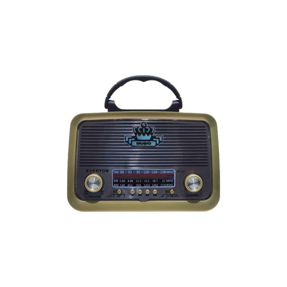 Everton Bluetooth - USB - SD Cart - FM Şarjlı Nostaljik Radyo El Fenerli