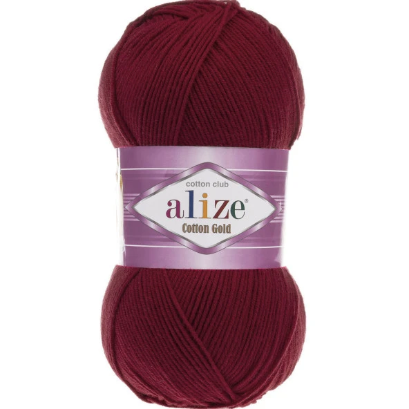 Alize Cotton Gold El Örgü İpi 390 Vişne Çürüğü