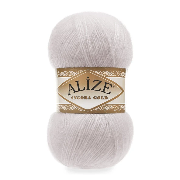 Alize Angora Gold El Örgü İpi 168 Kış Beyazı