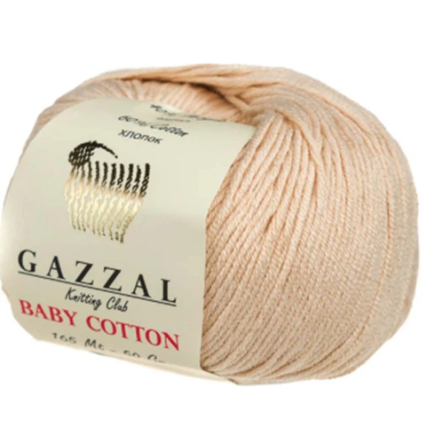 Gazzal Baby Cotton Örgü İpi 3445 Ten Rengi - Bej