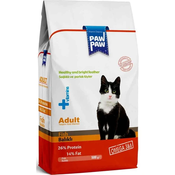 PawPaw Balıklı Yetişkin Kedi Maması 15 KG