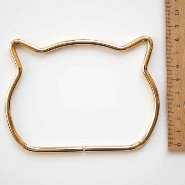 Çanta Sapi Metal Kedi Gold - 3