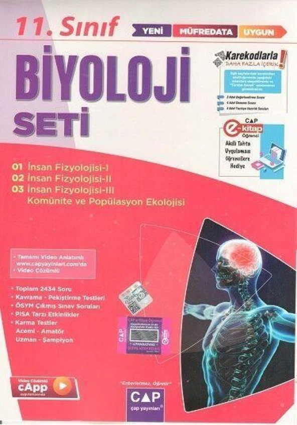 11.Sınıf Anadolu Lisesi Biyoloji Seti Çap Yayınları ürün görseli 1