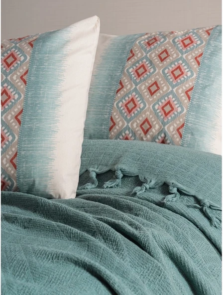 Cotton Box Jakarlı Çift Kişilik Pike Takımı Papına Mint - 2