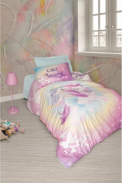 Cotton Box Junıor Ranforce Tek Kişilik Nevresim Takımı Lastikli Çarşaflı- Sırena Mınt - 2