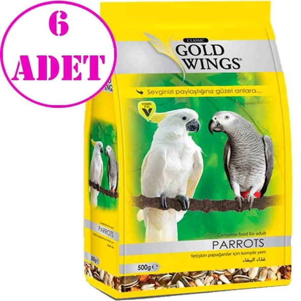 Gold Wings Classic Papağan Yemi 500 Gr 6 AD