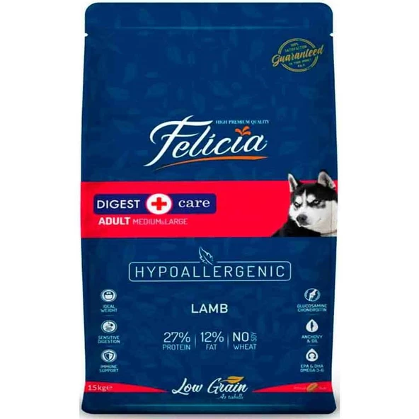 Felicia Köpek Maması Kuzu Etli Az Tahıllı 15 Kg