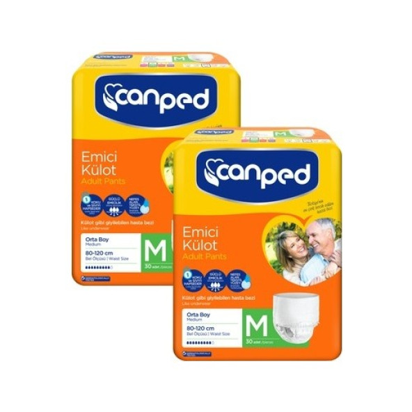 Canped Emici Külot Orta Boy Medium 30lu 2 paket / 60 adet