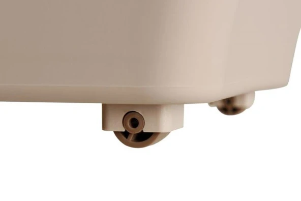 Motek Patateslik Soğanlık Tekerlekli Organizer Çok Amaçlı Saklama Kutusu 1X33 Lt Açık kahve+Krem - 6