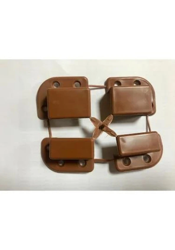 Mavitrend 17x25 Sineklik 4 lü Pabuç 5 Takım Kahverengi Renkli Sineklik Montaj Pabuçu - 2