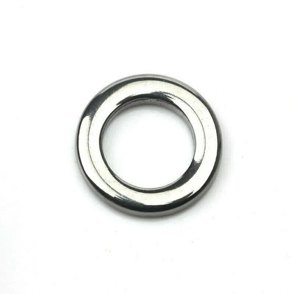 SEOUL-15 Adet Paslanmaz Çelik 12,3 mm/7,8 mm No:9-318 kg (700 Lbs) Çeker, Solid (Kapalı) Ring,Jig Asist Halka - 3
