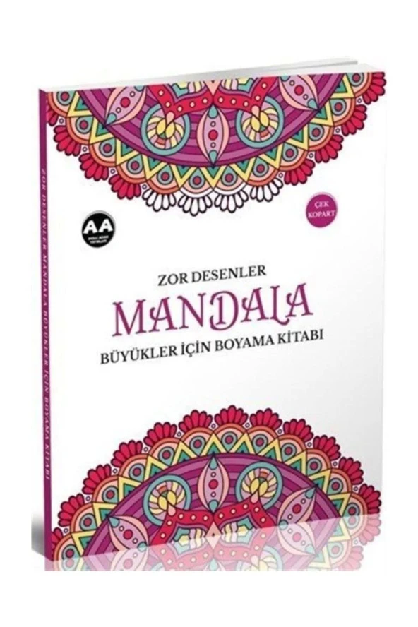 Mandala Zor Desenler Büyükler Için Boyama Kitabı