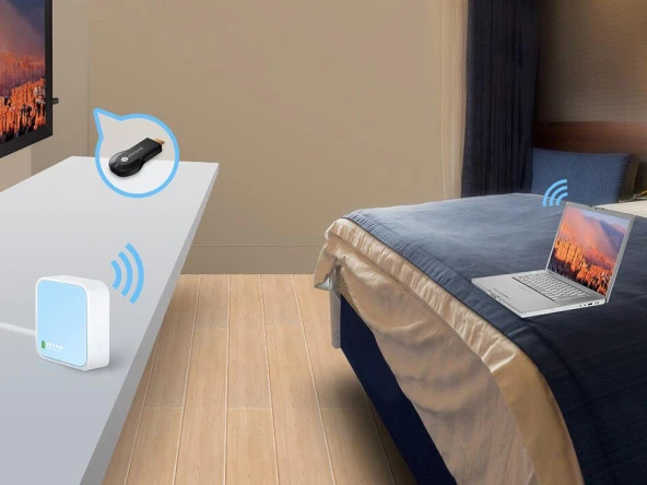 Tp-Link TL-WR802N 300 Mbps 1 Portlu Portatif Router - 5