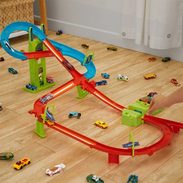 Hot Wheels® Neon Yarışlar Çoklu Yarış Heyecanı Pist Seti HPC07 - 3