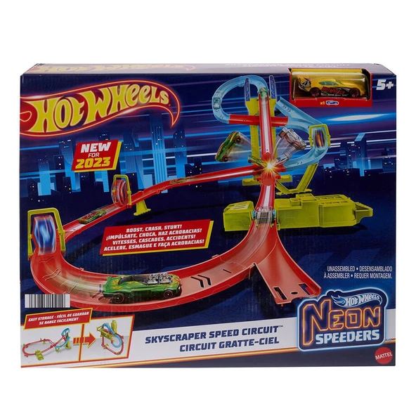 Hot Wheels® Neon Yarışlar Çoklu Yarış Heyecanı Pist Seti HPC07