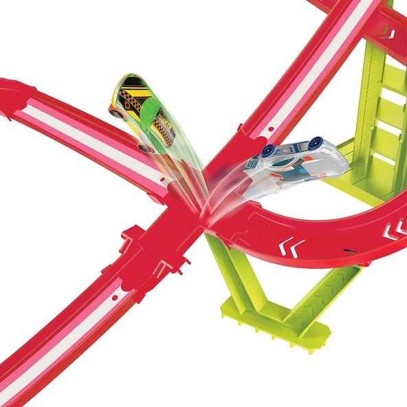 Hot Wheels® Neon Yarışlar Çoklu Yarış Heyecanı Pist Seti HPC07 - 5