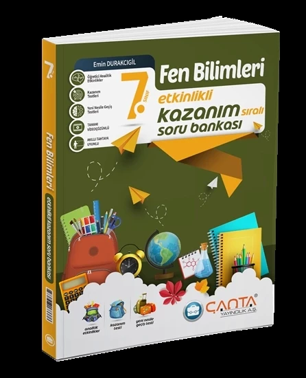 Çanta Yayınları 7. Sınıf Tüm Dersler Etkinlikli Kazanım Soru Bankası 4 Kitap - 4