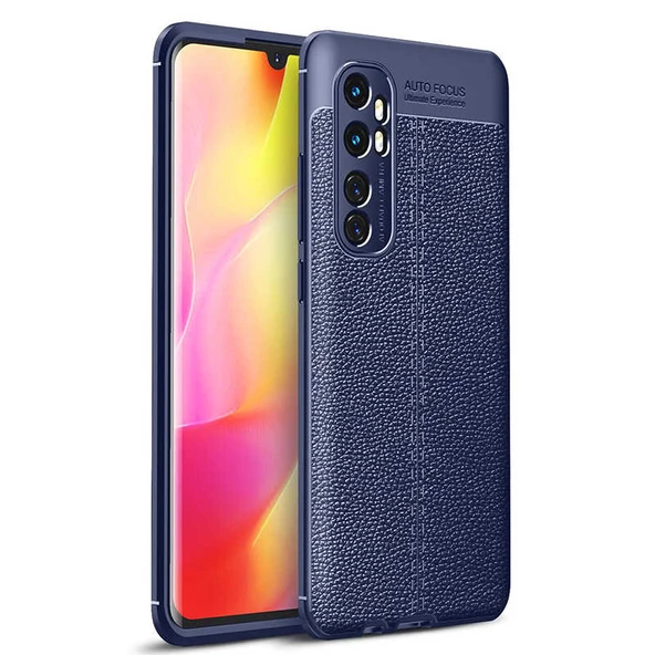 Xiaomi Mi Note 10 Lite Kılıf Deri Tarzı Niss Silikon Case