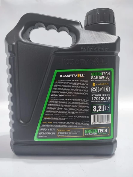 KRAFTVOLL GREEN TECH TAM SENTETİK DPF (PARTİKÜLLÜ) 5W-30 C3 3.2 Litre - 3