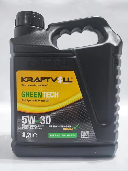 KRAFTVOLL GREEN TECH TAM SENTETİK DPF (PARTİKÜLLÜ) 5W-30 C3 3.2 Litre - 2