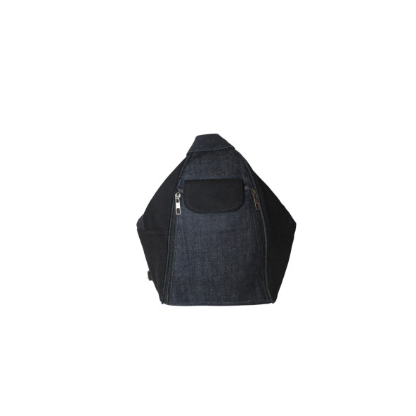 Kadın Omuz  ve Sırt Çantası Denim Kumaş Bülbül Lacivert-Siyah  KotBülbülLcvrt-Syh006-1 - 2