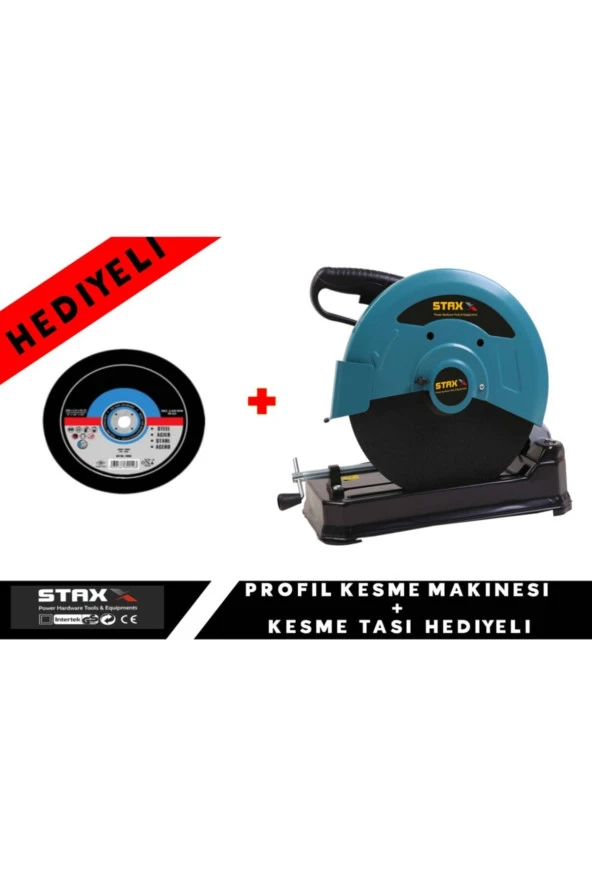 Bakır Sargılı 3300 W Profesyonel 355 mm Metal Profil Kesme Makinası Kesme Taşı - 2