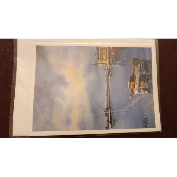 Famous Turkish Painters - Ünlü Türk Ressamları F. OKTAY AKSOY Haydarpaşa Tren Garı- Baskı Resim - 2