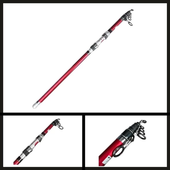 Uyguna-Yakala 100-200 Gr Protackle Redmark 3.60 Mt Teleskopik Karbon Surf Kamış-AMS.046 ürün görseli