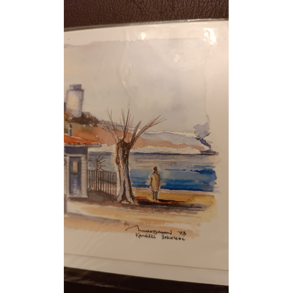 Famous Turkish Painters - Ünlü Türk Ressamları , Kandilli İskelesi , Murat Çakan- Baskı resim - 2