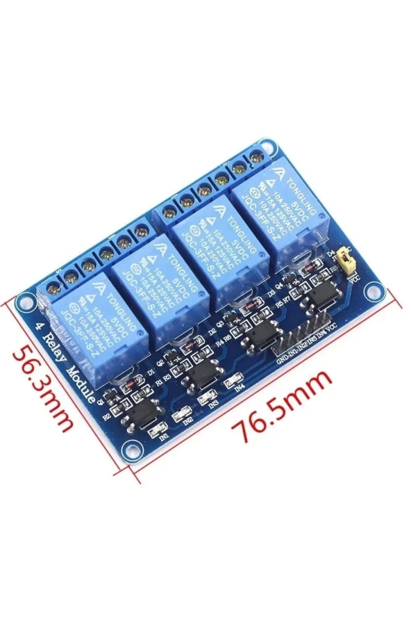 4 Kanal 5V Röle Modül Ac 250V 10A ürün görseli
