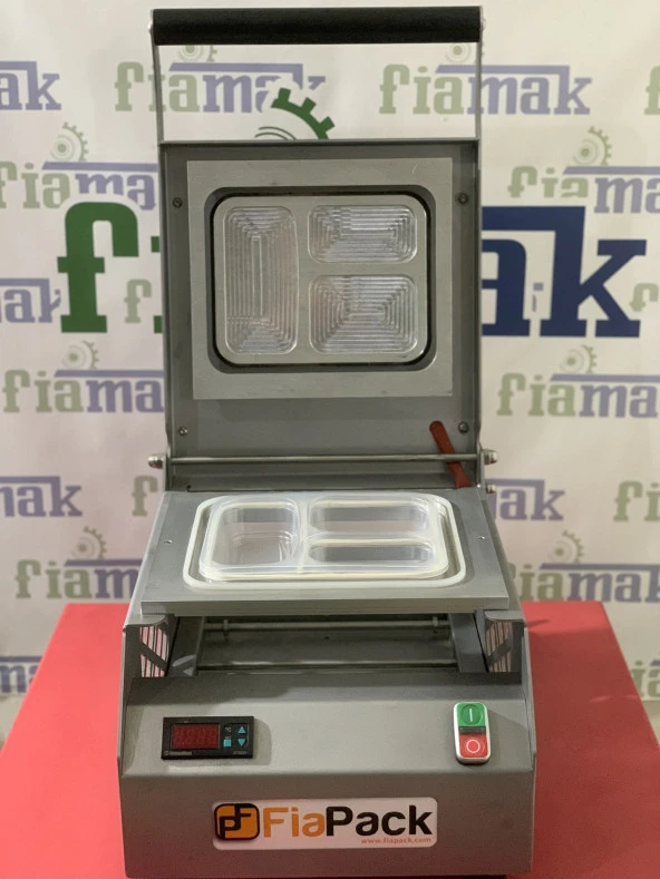 Fiapack Catering Yemek Paketleme Makinesi (3 bölmeli) Tabak Kapatma Makinesi - Kase Kapatma Makinesi - 2