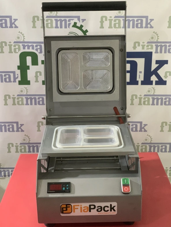 Fiapack Catering Yemek Paketleme Makinesi (3 bölmeli) Tabak Kapatma Makinesi - Kase Kapatma Makinesi - 4