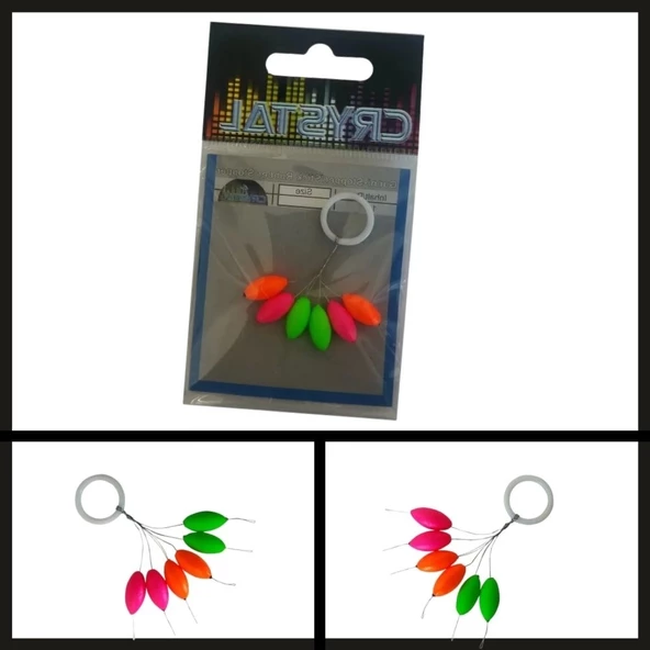 Uyguna-Yakala 6 Adet Crystal Renkli Kauçuk Stopper No:3-MAL.310 - 2