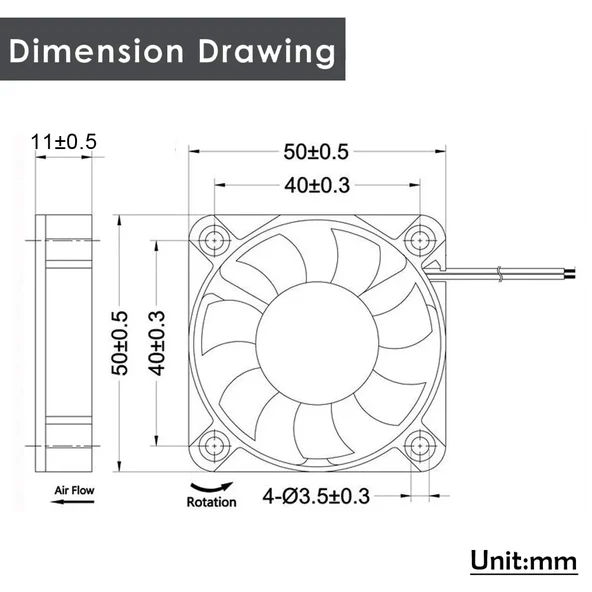 Dc 24V Fan 50X50Mm Soğutucu 3D Printer Fan - Resim 5