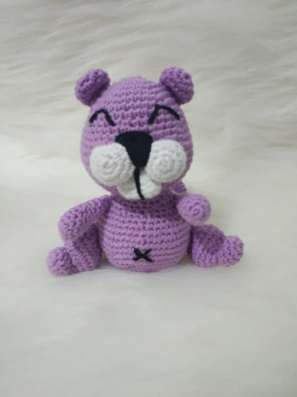 Maskot Köstebek Amigurumi Organik Oyuncak