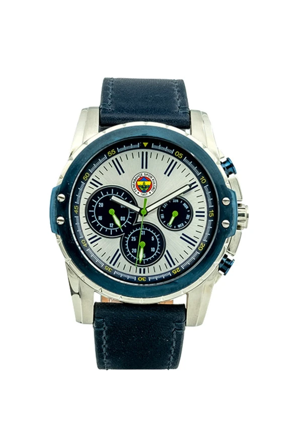 Fenerbahçe Orijinal Lacivert Deri Kordonlu Multifonksiyon Kol Saati