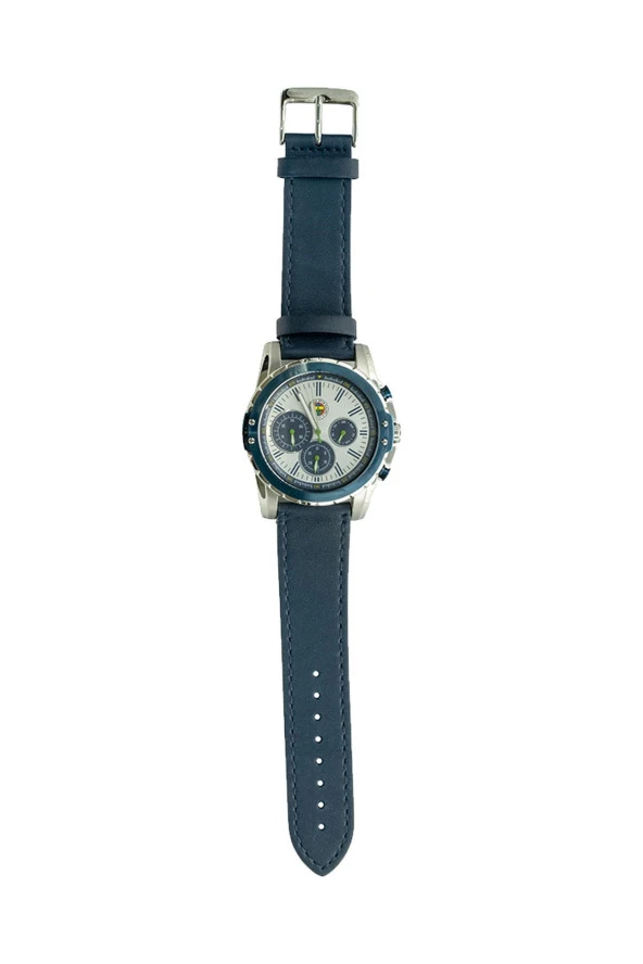 Fenerbahçe Orijinal Lacivert Deri Kordonlu Multifonksiyon Kol Saati Hediyelik Ahşap Kutulu - 4