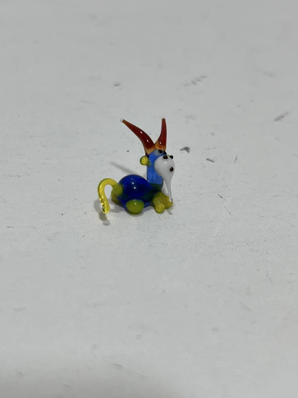 El Yapımı Mini Murano Cam Keçi Biblo A169-03 - 2
