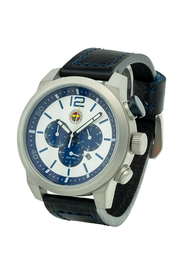 Fenerbahçe Orijinal Deri Kordonlu Multifonksiyon Kol Saati Hediyelik Ahşap Kutulu - 3