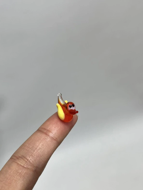 El Yapımı Mini Murano Cam Ördek Biblo A169-05 - Resim 4