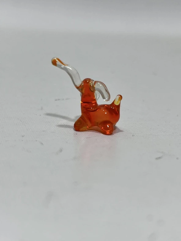 El Yapımı Mini Murano Cam Köpek Biblo A170-01 - Resim 3