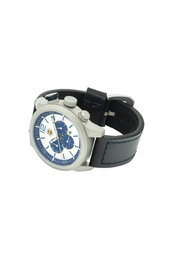 Fenerbahçe Orijinal Deri Kordonlu Multifonksiyon Kol Saati Hediyelik Ahşap Kutulu - 4