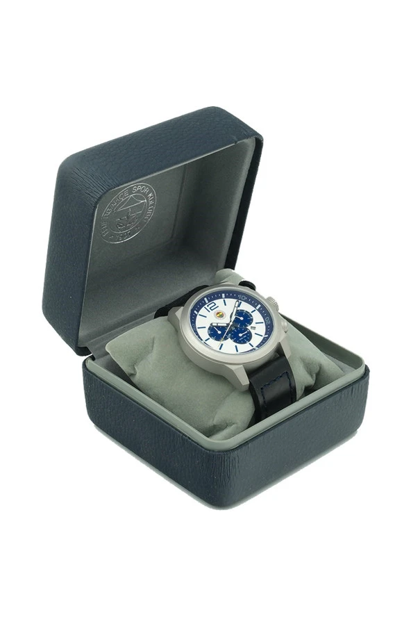 Fenerbahçe Orijinal Deri Kordonlu Multifonksiyon Kol Saati Hediyelik Ahşap Kutulu - 6