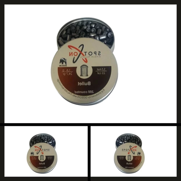 Uyguna-Yakala 5.5 Mm 200 Adet Spoton Bullet Havalı Saçma-SAÇ.073 - 2