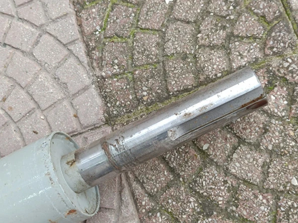 Trihelisel Metal Silindir 230x14cm - Resim 6