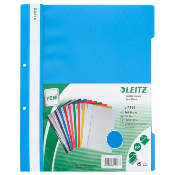 LEITZ 4189-30 TELLİ DOSYA A.MAVİ (50 Lİ PAKET)