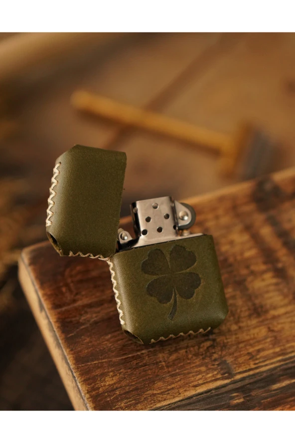 Deri Kılıflı Zippo Çakmak - 2
